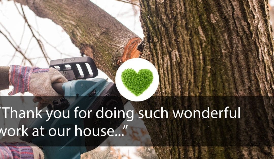 Thank you for doing such wonderful work at our house…