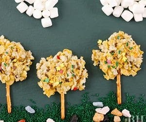 Fall Trees Marshmallow Treats