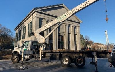 Christmas Trees going up this morning at Quincy City Hall!!!!