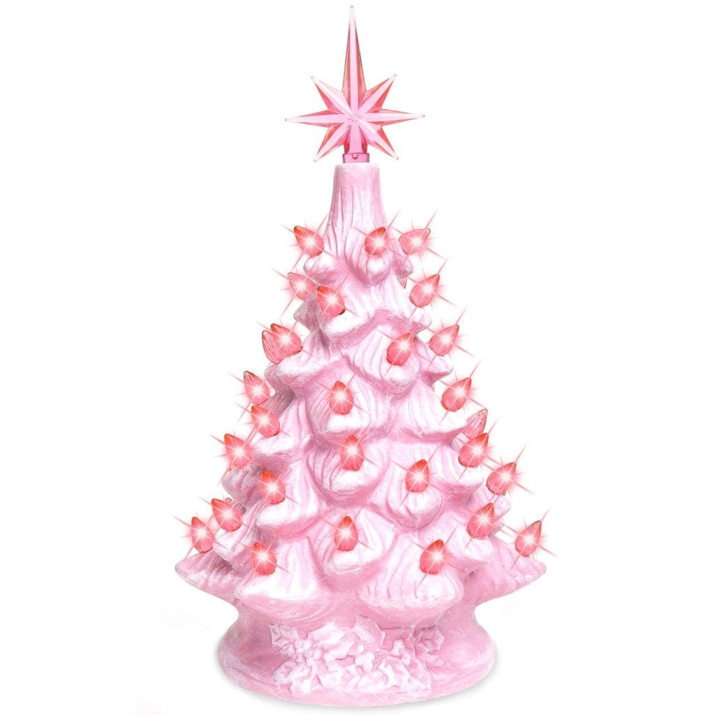 pink ceramic valentines tree