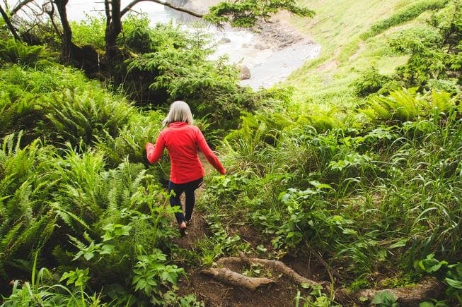 woman hiking