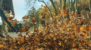 leaf blowing