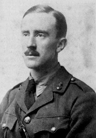 Serviceman Tolkien in 1916.