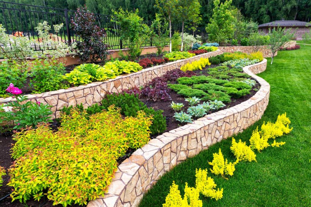 beautiful upscale home landscape